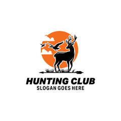 Wall Mural - Hunting Club Logo Design Template