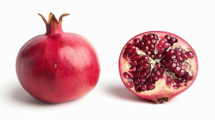 Fresh pomegranate fruit closeup view