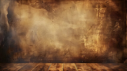 Wall Mural - Vintage brown backdrop with text space