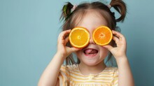 Girl Holding Orange Fruit Free Stock Photo - Public Domain Pictures