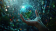 © VaCity - Hand Holding Digital Earth Hologram