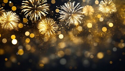 Wall Mural - new year fireworks background