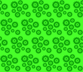 Sticker - Original abstract seamless pattern on a green background