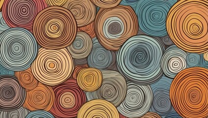 Abstract background with concentric circles in varying shades of one color, creating a hypnotic and calming effect.