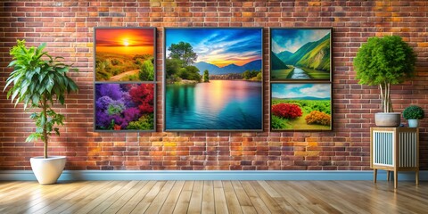 Wall Mural - A picture on a wall informative Vibrant engaging AI-Created Content