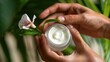 © MAGNIFIER - Sustainable beauty routine, hands applying organic cream, healthy complexion, Sustainable Beauty, Organic Skincare, Holistic Care