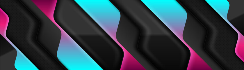 Wall Mural - abstract glowing with lighting effect on black background