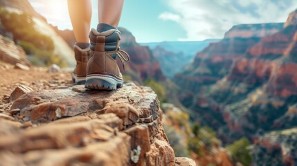 Hiking in the American wilderness