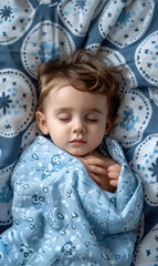 Wall Mural - cute little baby sleeping on bed