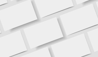 Business card mockup for your design template. Blank empty credit card mockup.