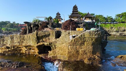 Sticker - Cliff sea coast at Tanah Lot, Bali, Indonesia