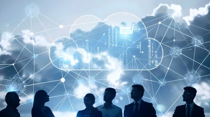 Fototapete - Cloud Computing Business Connectivity and Digital Transformation Solutions