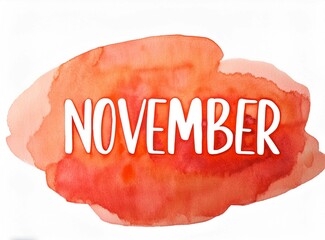 Wall Mural - ''November'' Lettering