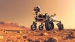 © sarana - Space Exploration Robot: A robot exploring the surface of Mars, collecting samples and transmitting data back to Earth.