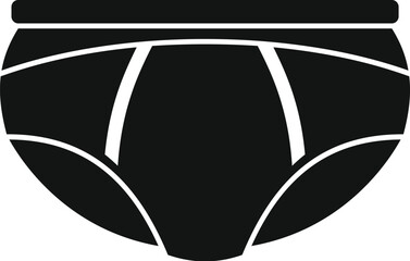 Sticker - Black and white simple icon of men's swimming trunks, a classic swimwear for summer holidays