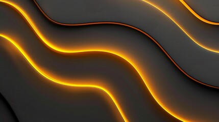 Golden glowing lines creating a captivating pattern on a dark background