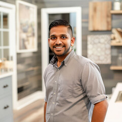 Wall Mural - close up of young indian man