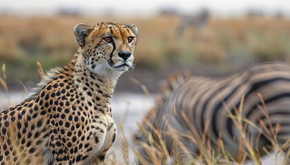 Poster - A lone cheetah 