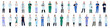 © LazyArtist - Set of doctors and nurses characters with various poses.Huge set of realistic medical staff in different pose on white medical background.