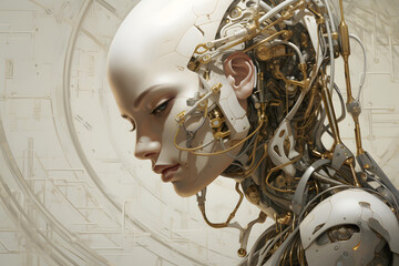 Poster - female artificial intelligence robot, AI robot