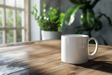 Poster - White Mug with Plant Decor