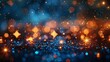 © Ben - Glimmering Festive Ambiance: Defocused Christmas Light Background with Blurred Bokeh and Blinking Stars