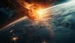 © TeteraX - A Flaming Asteroid Collides With Earth's Atmosphere During Daytime