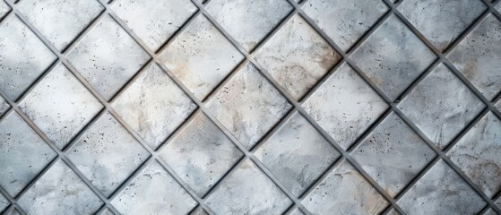 Canvas Print -  A tight shot of a textured tile wall; grungy pattern prominent in the tile's center, likewise in the wall's midsection