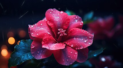 Sticker - flower with dew drops