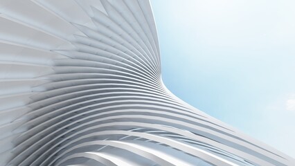 Wall Mural - Futuristic architecture background 3d render