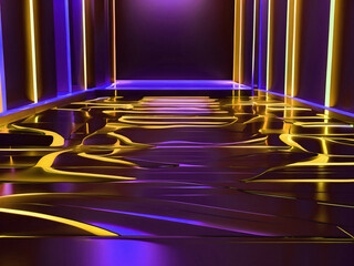 Wall Mural - Abstract futuristic neon light background