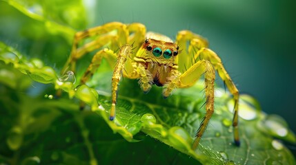spider in the garden close-up. Selective focus.