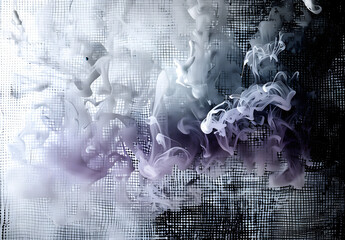 Wall Mural - Large dry ink texture with a transparent background