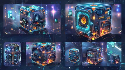 Futuristic Cubes: A Digital Art Exploration of Technology and Design