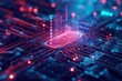 © Igor - Abstract digital privacy visualization, data security in AI technology, futuristic and high resolution