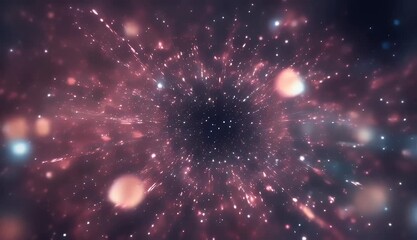 Wall Mural - particles abstract background gital cybernetic