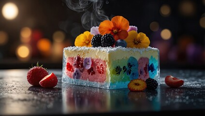 Wall Mural - cake with berries