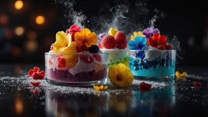 Wall Mural - cake with fruits