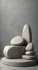 Canvas Print - zen stones on the beach