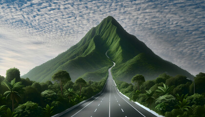 Wall Mural - Road to the mountain 