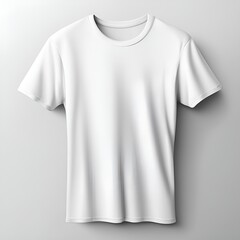 White T-shirt template isolated on white. T- Shirt blank as design mockup. Front view