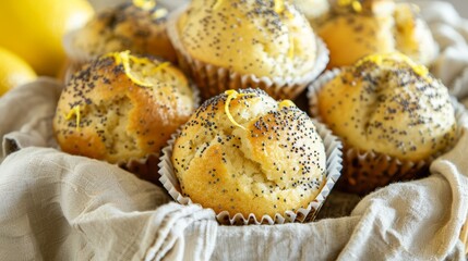 Canvas Print - Delicious Lemon Poppy Seed Muffins