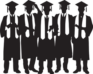 Wall Mural - Graduation Men Silhouette