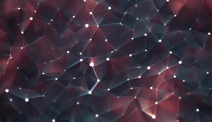 Wall Mural - connection poly structure futuristic polygonal space polygonal connecting background lines dots back