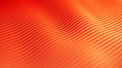 Wall Mural - abstract background with many wavy orange slices and shallow dof. paper cuts minimalistic backdrop. 