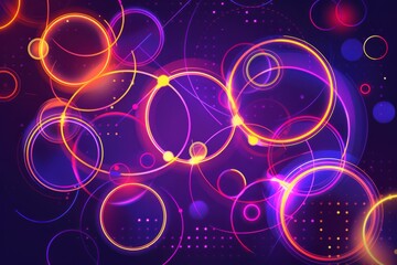 Wall Mural - mesmerizing digital illustration of a swirling pattern with bright colors on a black background