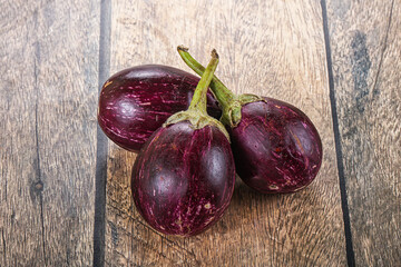 Raw smal asian baby eggplant