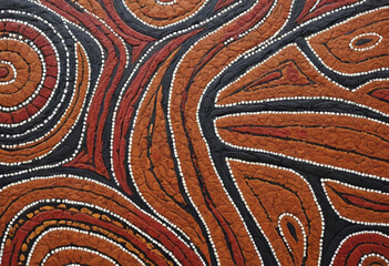 Wall Mural -  A close-up of Aboriginal art in Australia. 