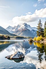 Wall Mural - lake in the mountains