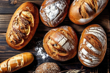 Multi grain bread close up.